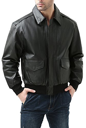Landing Leathers Men’s Air Force A-2 Leather Flight Bomber Jacket ...